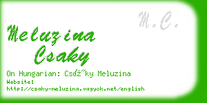 meluzina csaky business card